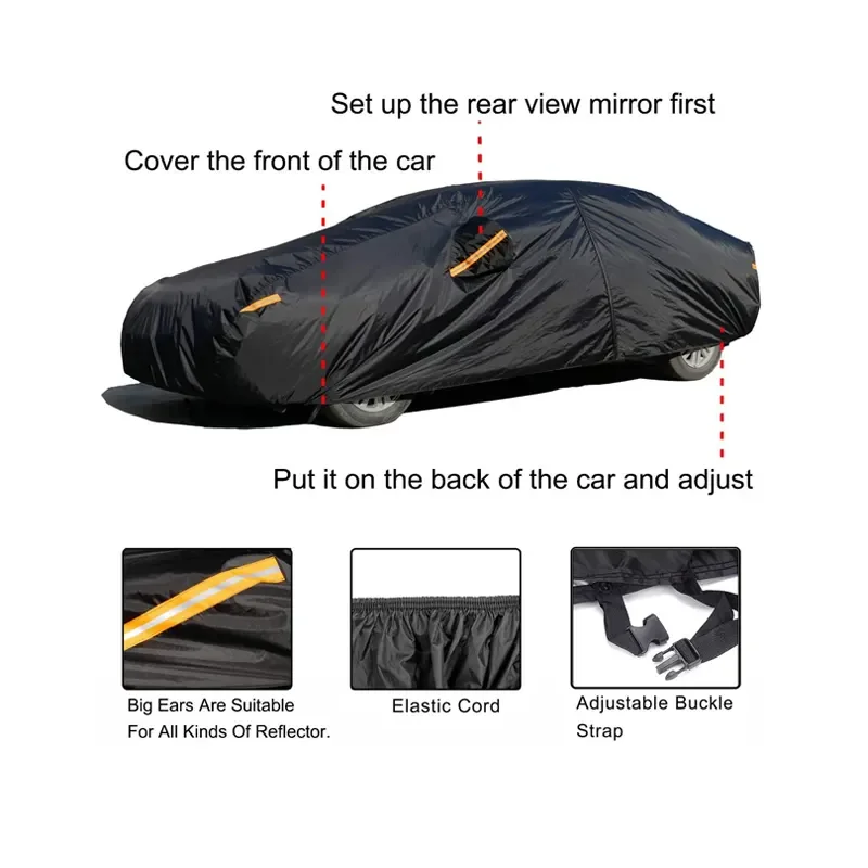 Universal Car Cover Waterproof Windproof Sun Protection Car Cover
