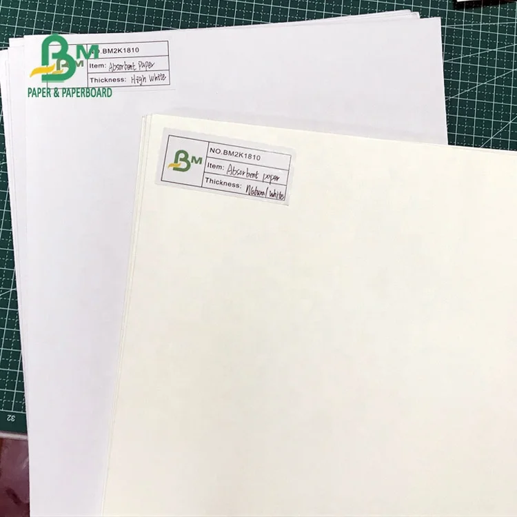 Virgin Pulp Highly Absorbent Paper 0.8mm 1mm Thick White Color Blotter board