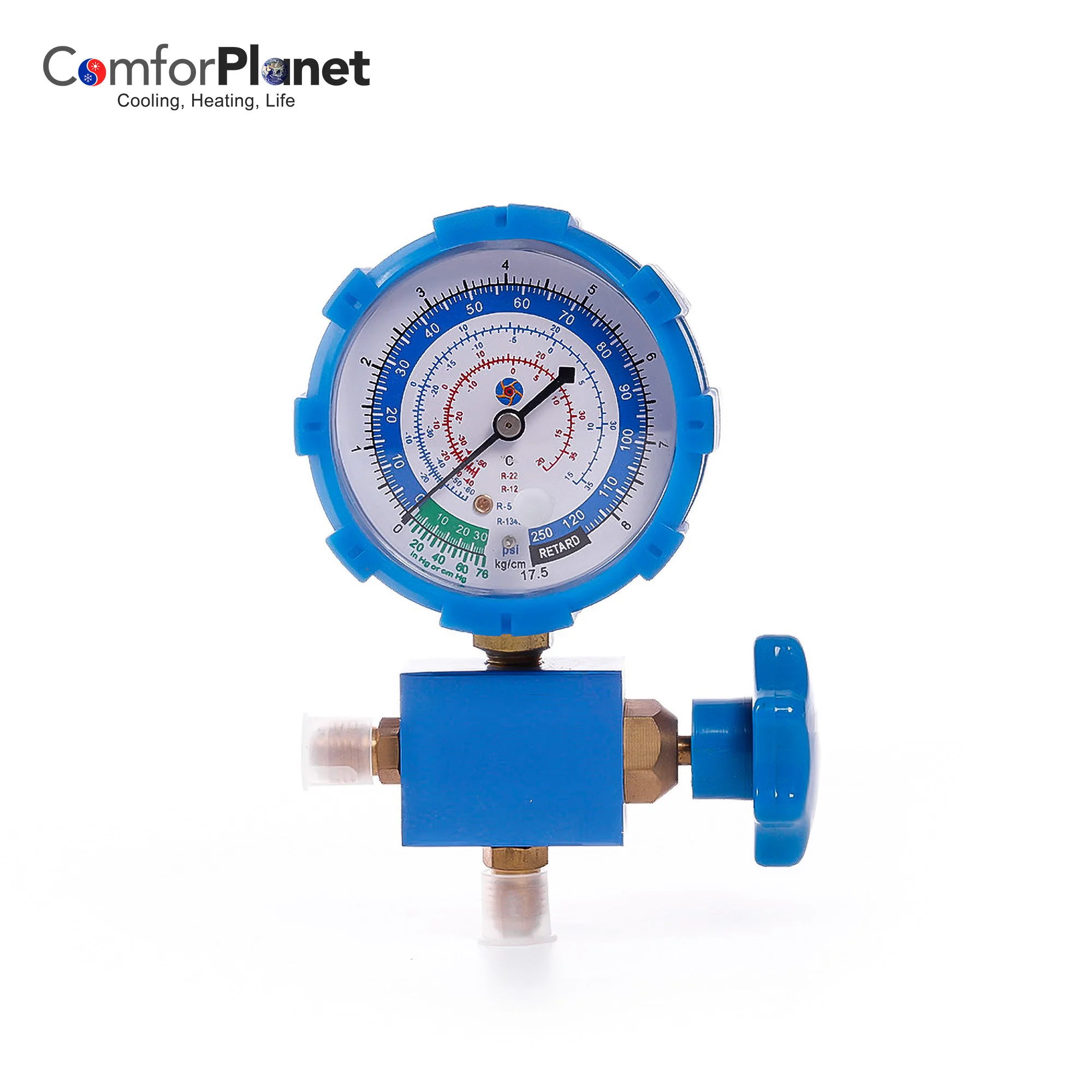 Wholesale Refrigerant Single Pressure Gauge Valve Brass Valve Body ...