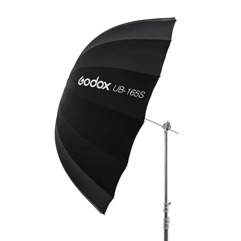 Godox UB-165S 65'' 165cm Parabolic Black Reflective Umbrella Studio Light Umbrella With Black Silver Diffuser Cover Cloth detail image