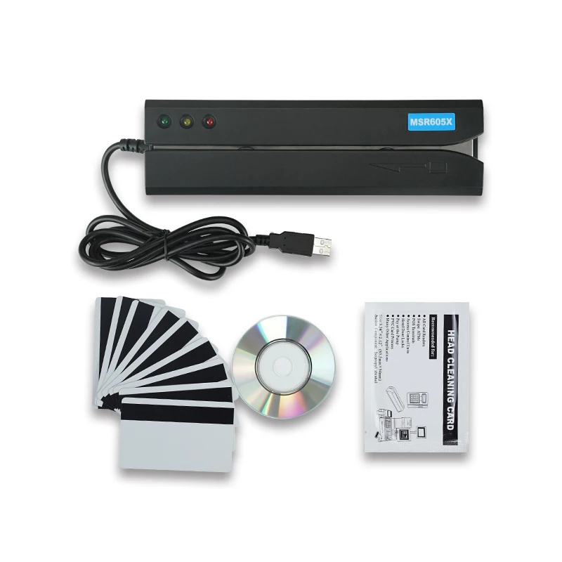 Writer-encoderscanner, MSR605X magneetstripkaartlezer LED-indicator Magneetstripschrijver 3 sporen Gratis software om kaartlezer te installeren Schrijver USB-veeg-encoder Magneetstripkaart Writer-encoderscanner, MSR605X magneetstripkaartlezer LED-indicator Magneetstripschrijver 3 sporen Gratis software om kaartlezer te installeren Schrijver USB-veeg-encoder Magneetstripkaart