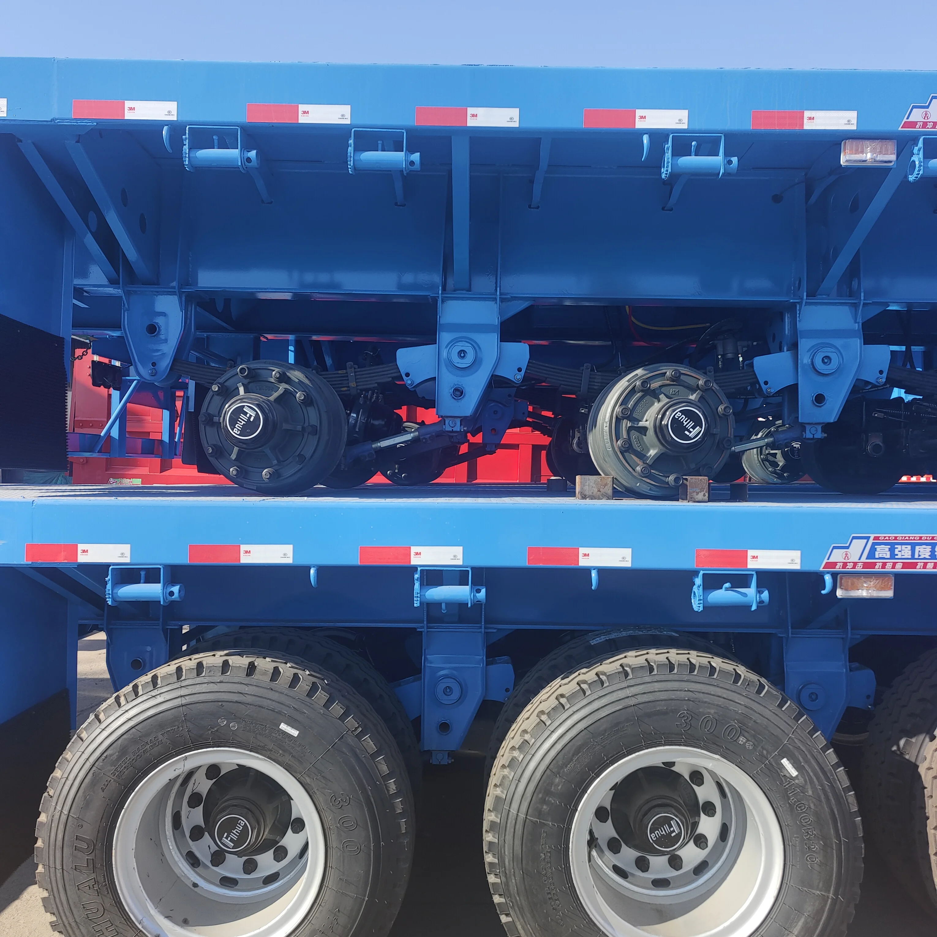 3 Axles Flatbed Semi Truck Trailers Flatbed Trailers For Sale Made In ...