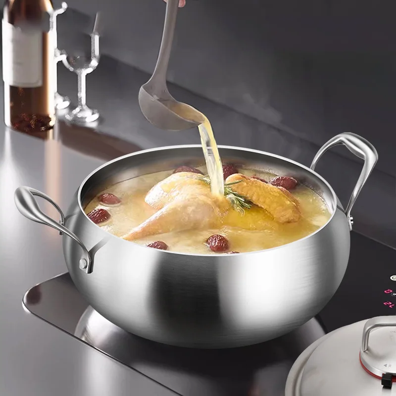 316 Stainless Steel Micro-pressure Cooker New apple Pot Steamer Soup Pot for Household Thickening Stew Micro-pressure Saucepan