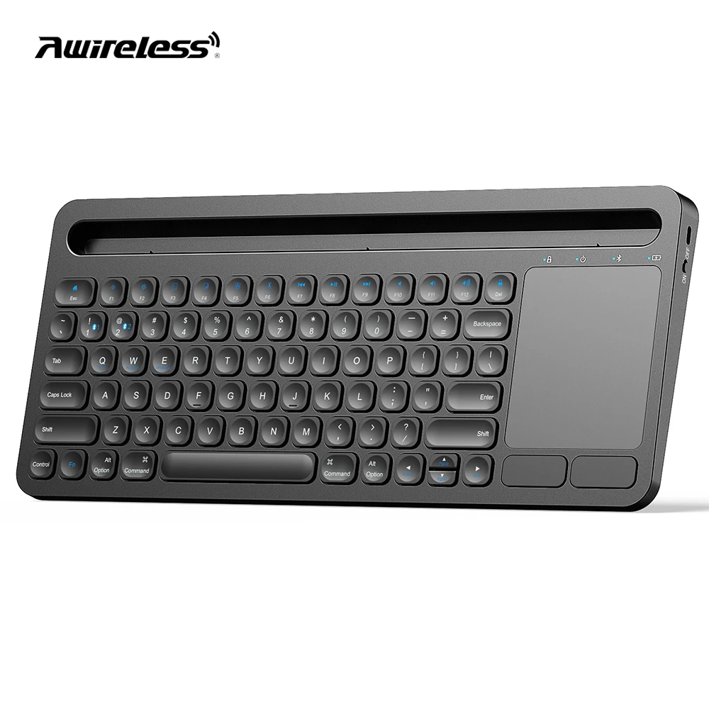Set tastiera e mouse wireless ultra sottile per iPad, Windows, iOS, PC, laptop, tablet, Mac, Android, ricaricabile, ergonomico e compatto, con