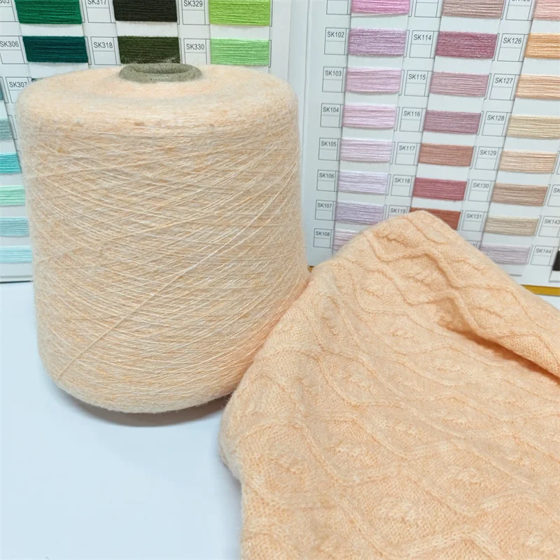 Ole Factory Knitwear Yarns Recycle Polyester Blended Wool PBT Knitting Yarns for Sale factory