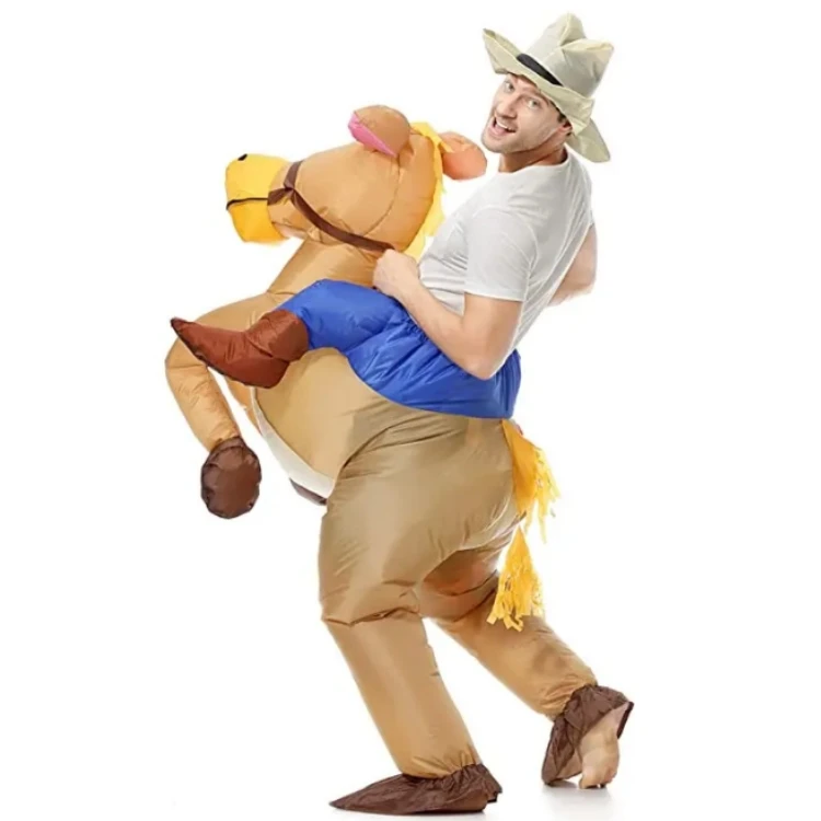 Ride Em Cowboy Inflatable Costume Adult Brown