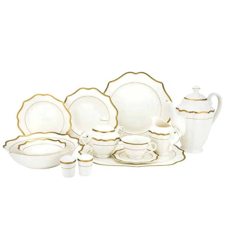 Buy M07022 Luxury Fine Porcelain Royal Dinnerware,porcelain / Ceramic  Golden Rim Dinner Set,exquisite Tableware from Shenzhen Excellence  Industrial Development Co., Ltd., China