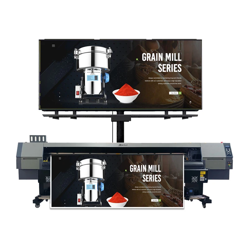 Indoor/Outdoor Advertising Solvent Ink Inkjet Printer Konica 512i Four Printhead 3200mm Large Format Solvent Printer