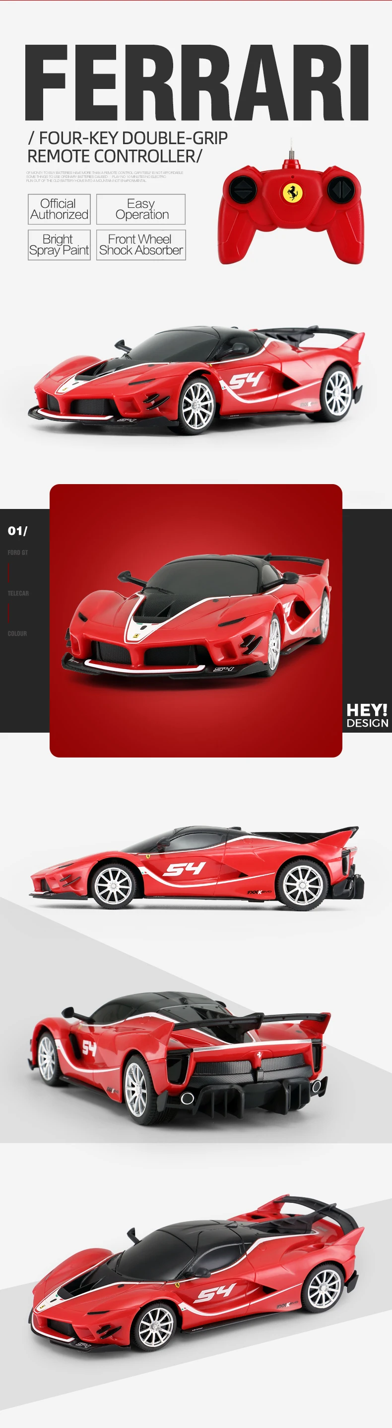 New Products Rastar 1 24 Scale Ferrari Fxx K High Speed Remote Control Racing Car Toy Vehicle Car For Kids 4wd 2 4ghz View Remote Control Vehicle Rastar Ferrari Product Details From Rastar Group