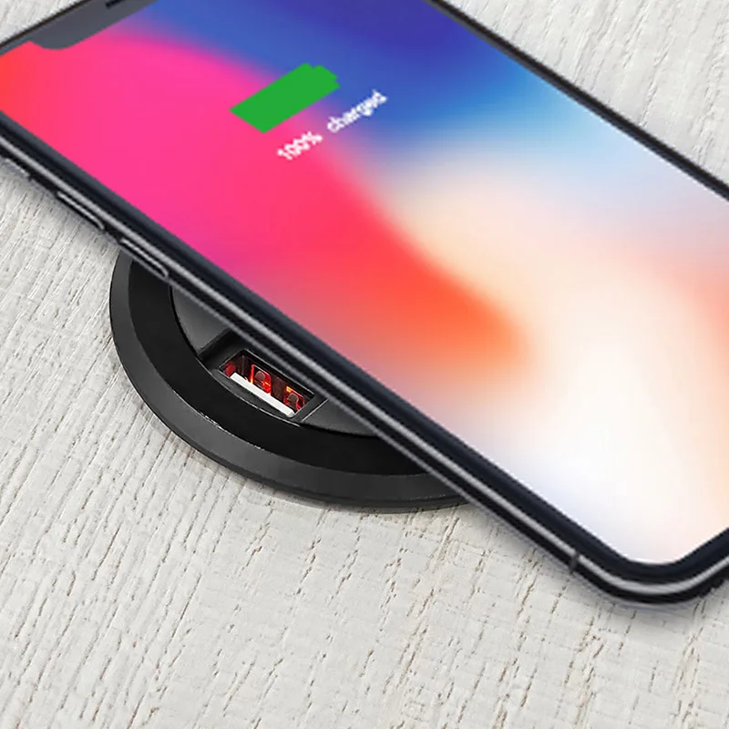 Universal Qi Wireless Charging Desk Embedded Table Wireless Charger For
