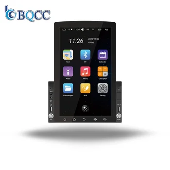 BQCC 2 Din 10.1" HD screen quad/Octa core Android navigation with carplay mirrorlink BT WIFI GPS USB DVR vertical player D110