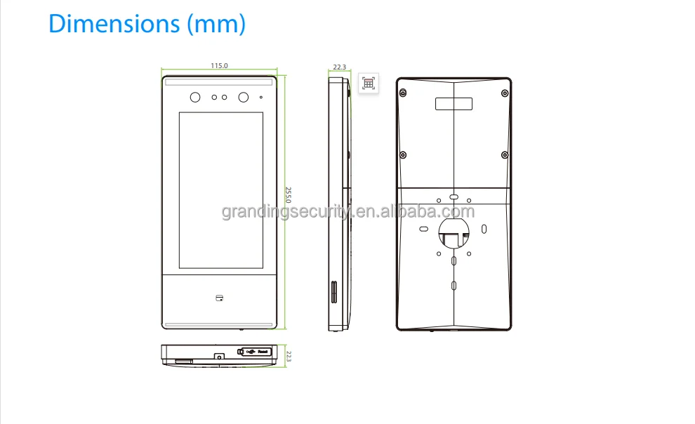 Visible Light SenseFace ZKTECOA Access Control Time Clocks Supporting ...