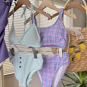 MLY High Quality Luxury High Waist Ultra-thin Bikini Custom Printed Pattern Plus Size Bikini Swimsuit for Women