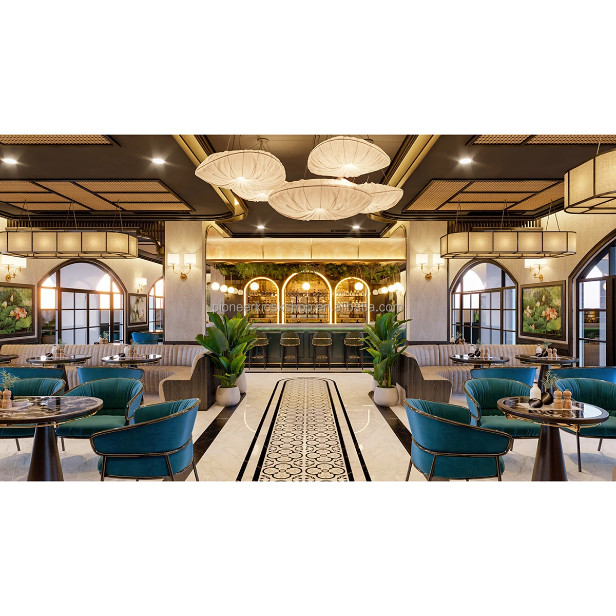 Luxury Hookah Lounge Design - Modern Sport Bar Ideas