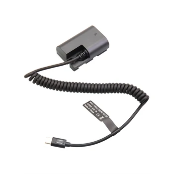 LP-E6 Dummy Battery + Type C Cable for Canon EOS 5D2 5D3 5D4 6D 6D2 60D 7D 7D2 70D 80D 90D 5DSR R R5 R6 detail image