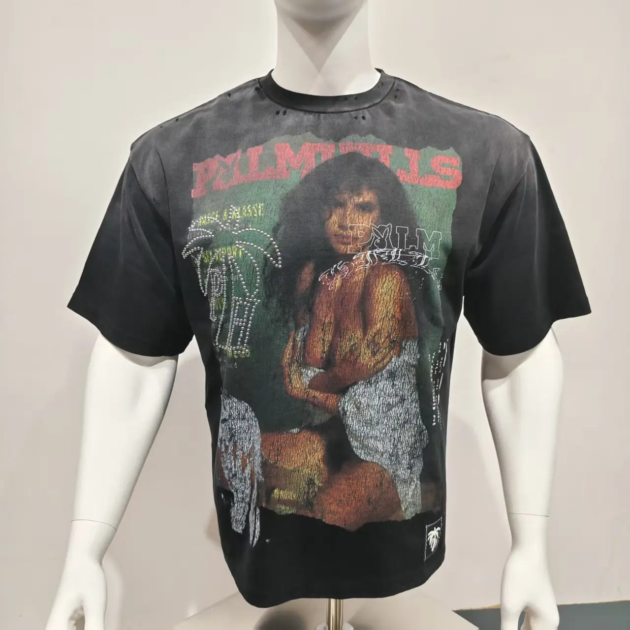 Salati Custom Logo Summer Set Oversized Hip Hop Vintage T-Shirt and Shorts Heavyweight Cotton DTG Printed Tshirts
