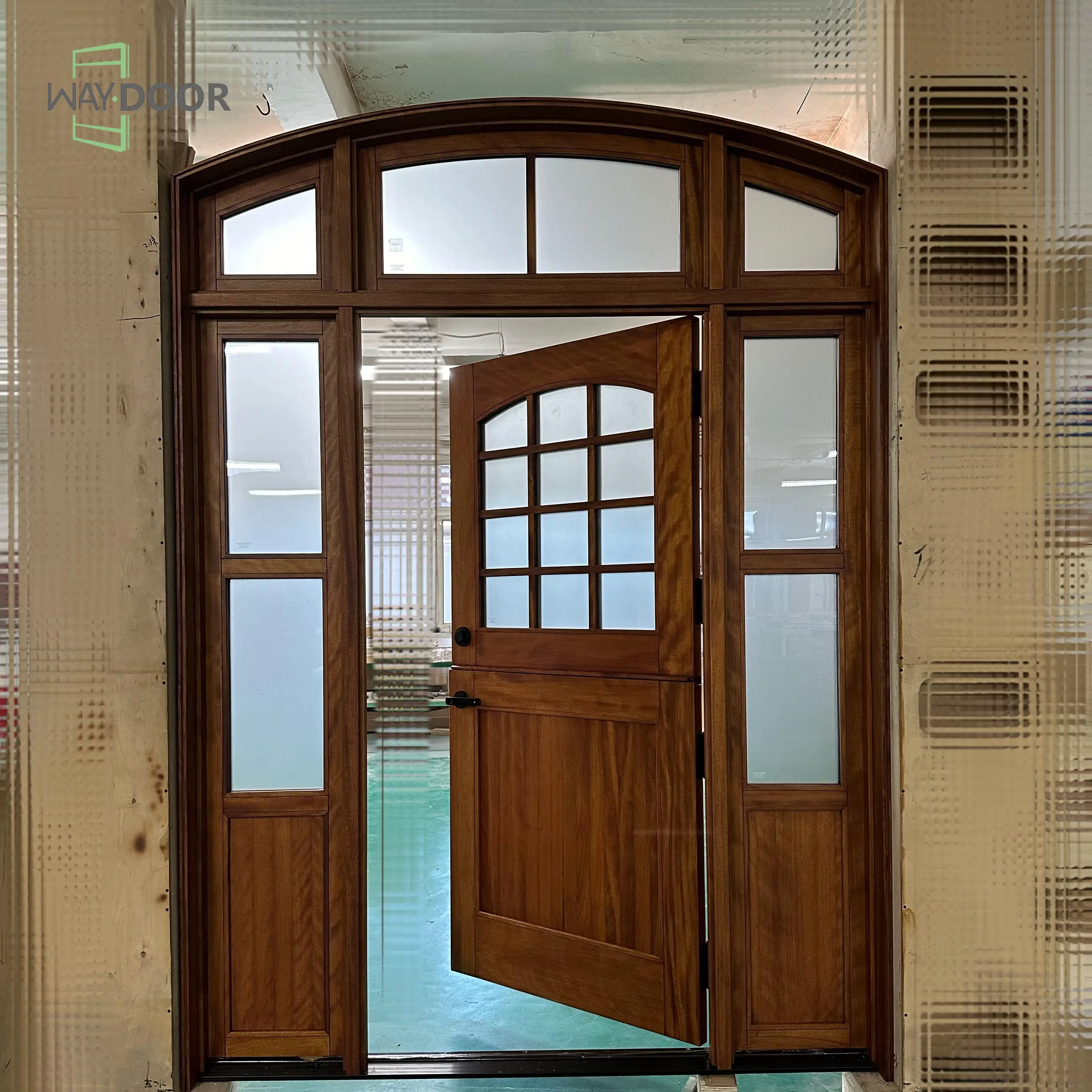 Solid Wooden Interior Single Door Exterior Front Door with Sidelights ...