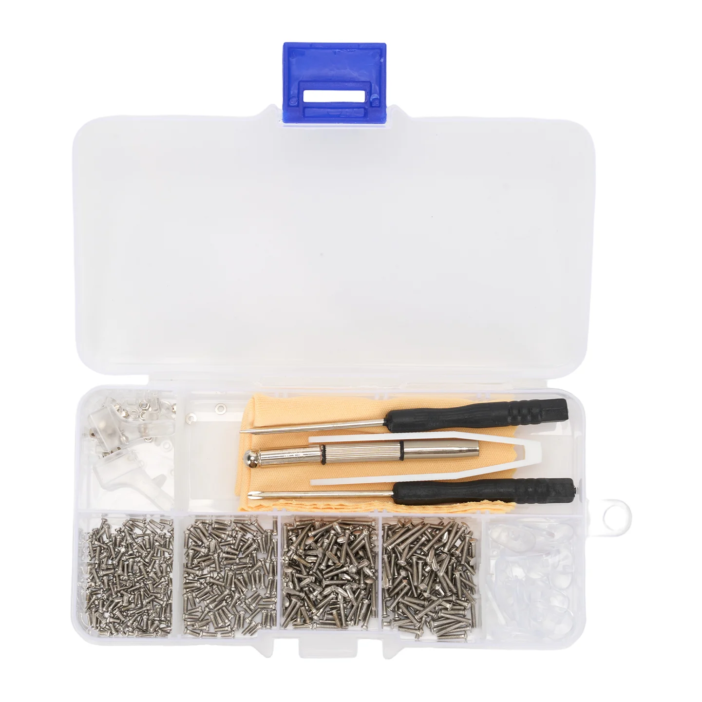 Eye Screw Set Accessories SL03 Eyeglass Frame Tool Box Maintenance Frameless Mirror Leg Washers Screwdriver Parts Nose Support