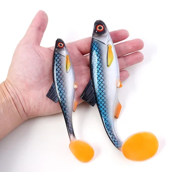 New 5.5in 8in 3D Swing Roach Swimbait Soft Lure for Pike and Bass Fishing Artificial Shad for Ocean Boat Fishing – Soft Lure – view 2
