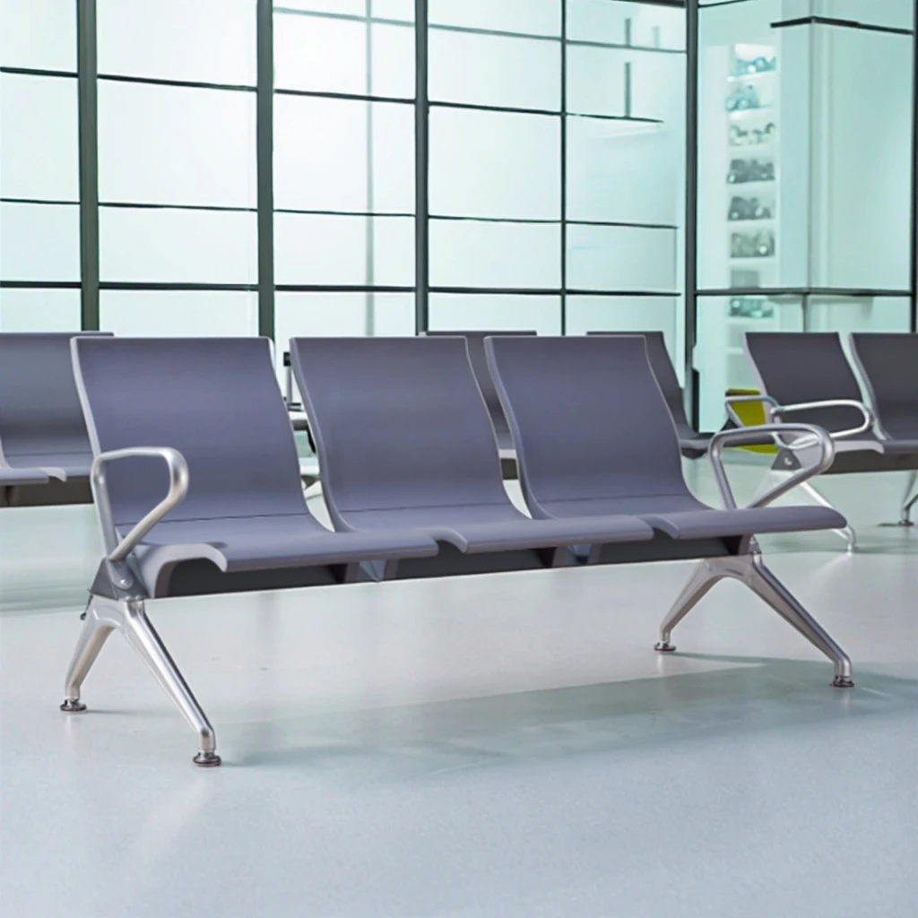 Reinforced Steel Structure Wide Seat 505mm PU Furniture Solutions 5