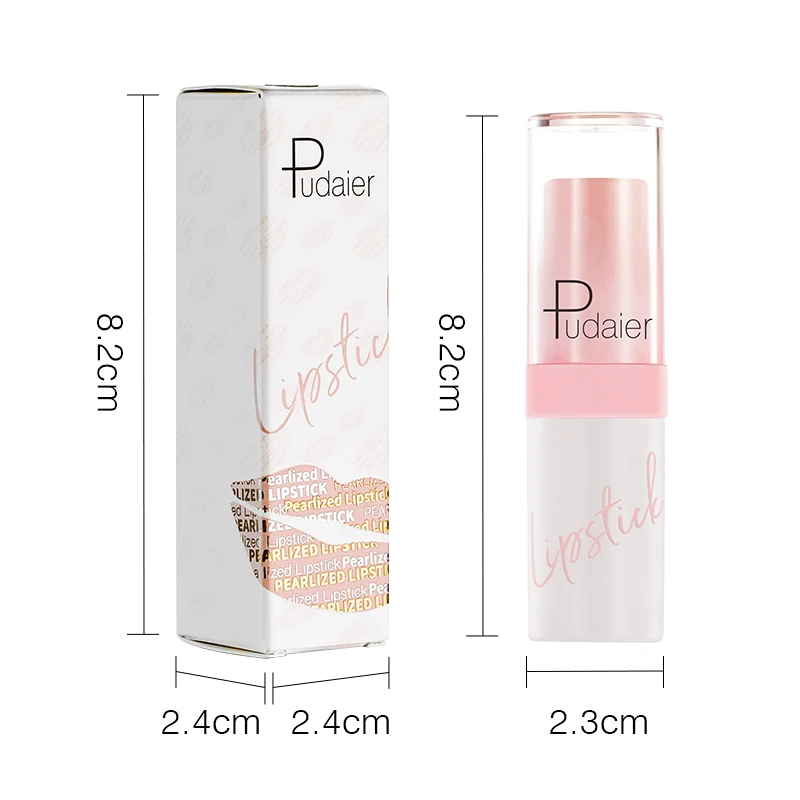Pudaier 24 Hours Long Lasting Matte Shinny Lipstick Wholesale Vegan Glitter Metallic Lipstick Shimmer 10 Colors Private Label