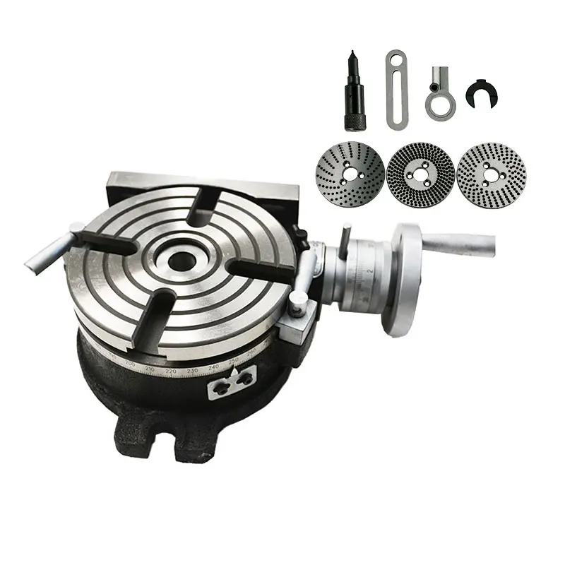 HV6/TSL150  Horizontal and Vertical Rotary Table With DP-1 Dividing Plate for Cnc Drilling Milling Machine Indexing Working