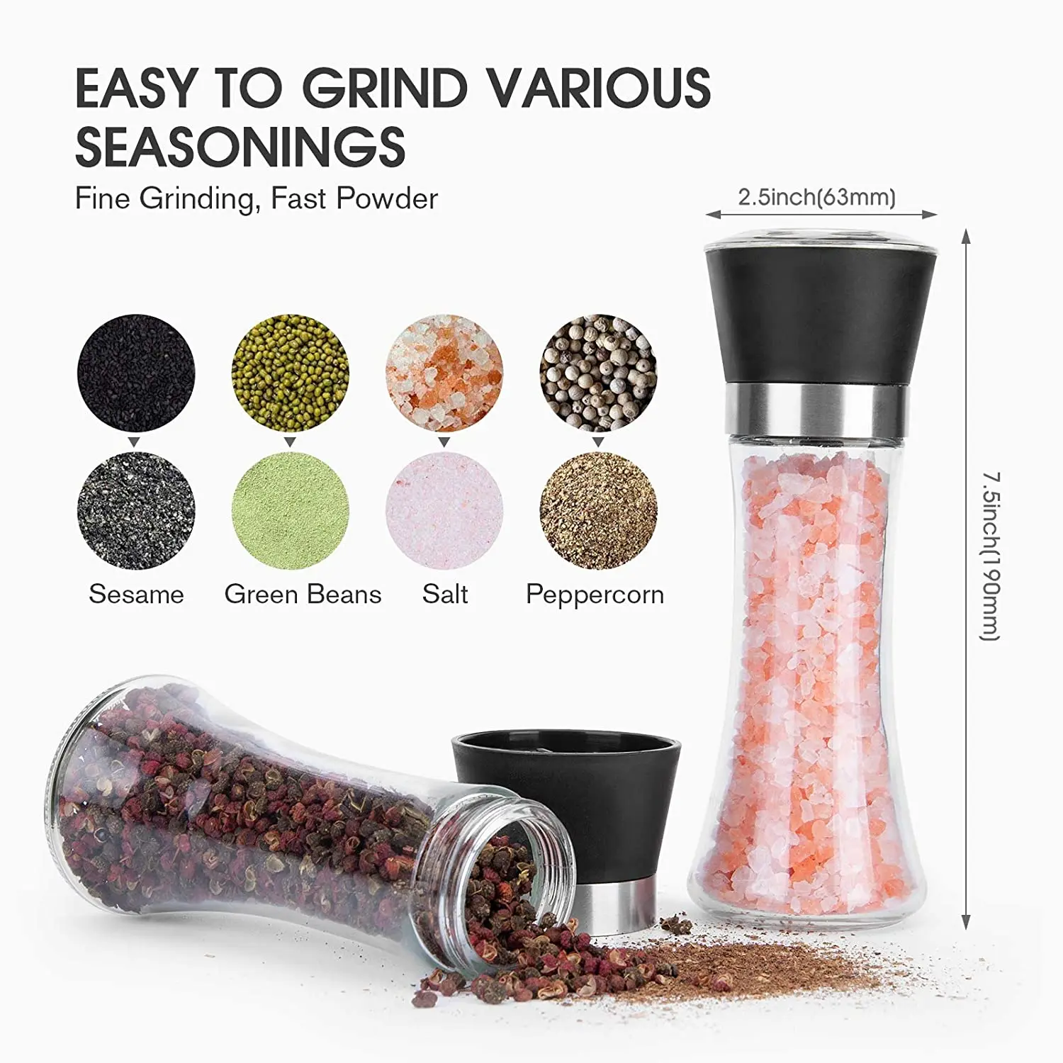 Kalorik Gravity Salt and Pepper Grinder Set – 365 Wholesale