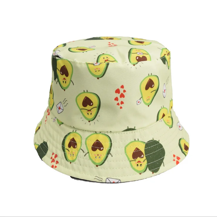 HF Cross-border new creative printing Multiple designs double-sided fisherman hat basin bucket hats