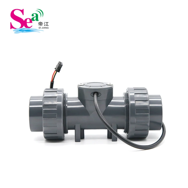 DIJIANG ZJPVC-DN32 1.25 Inch Turbine Water Flow Sensor with Pulse Output DC24V 40-460LPM OEM Customizable