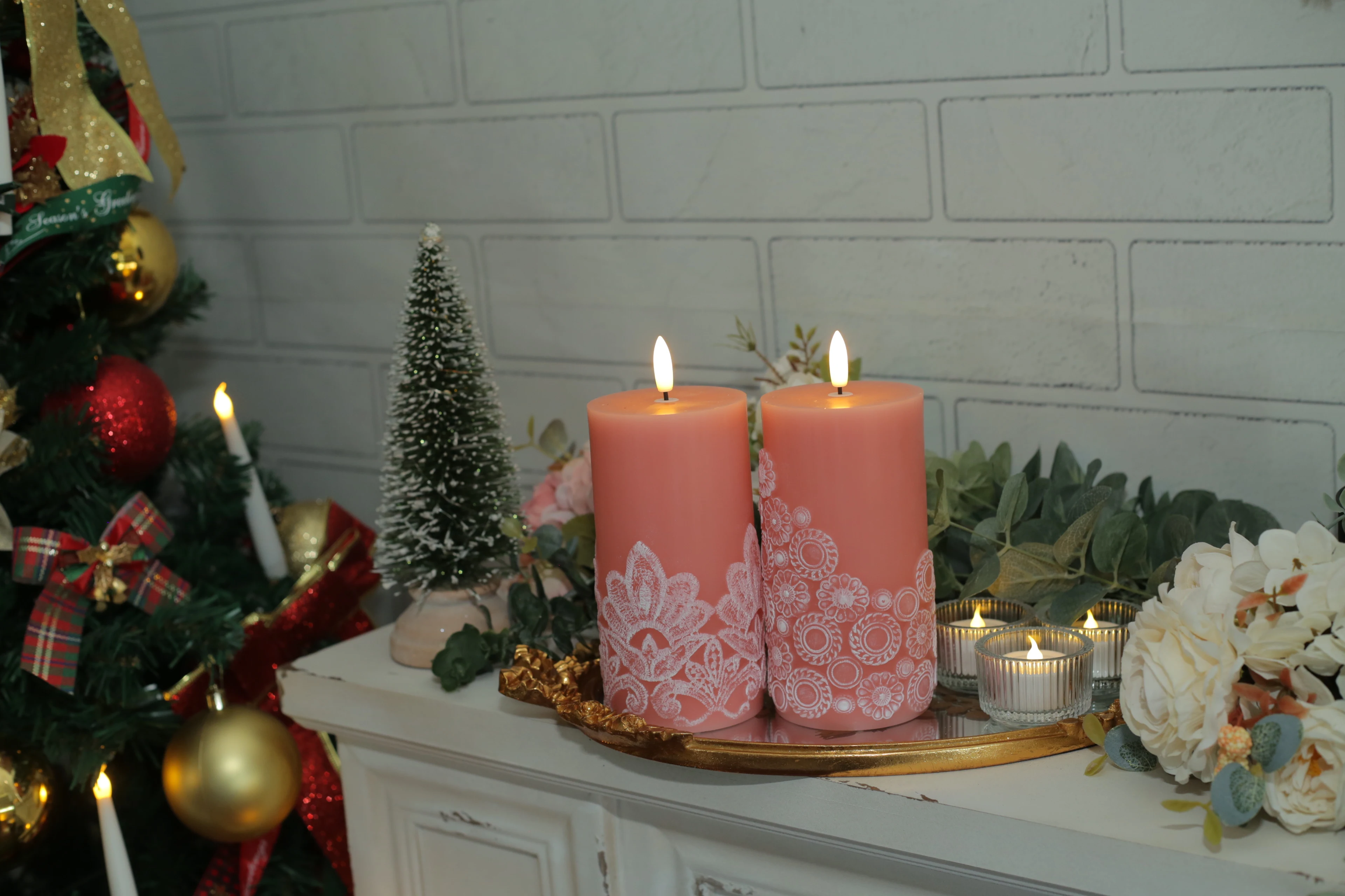 Beautiful Design Led Artificial Flickering Flameless Candle Light Moving 3D Wick Led Candles