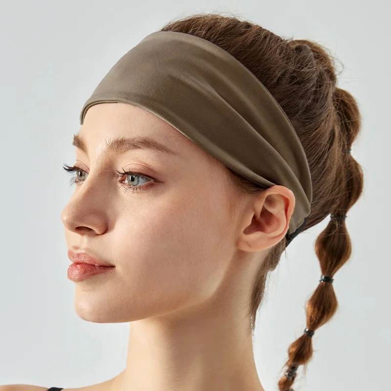 Fashionable Breathable Canvas Yoga Fitness Headband Summer Running Bare Exercise Sweat-A detail