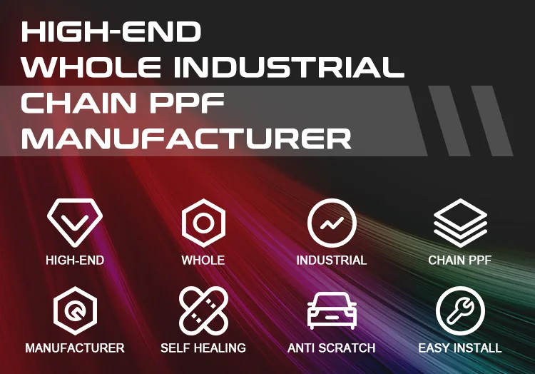 High Performance 90% IR Rejection 90% UV Rejection More than 5 Years Warranty Color PPF Paint Protection Film for Cars