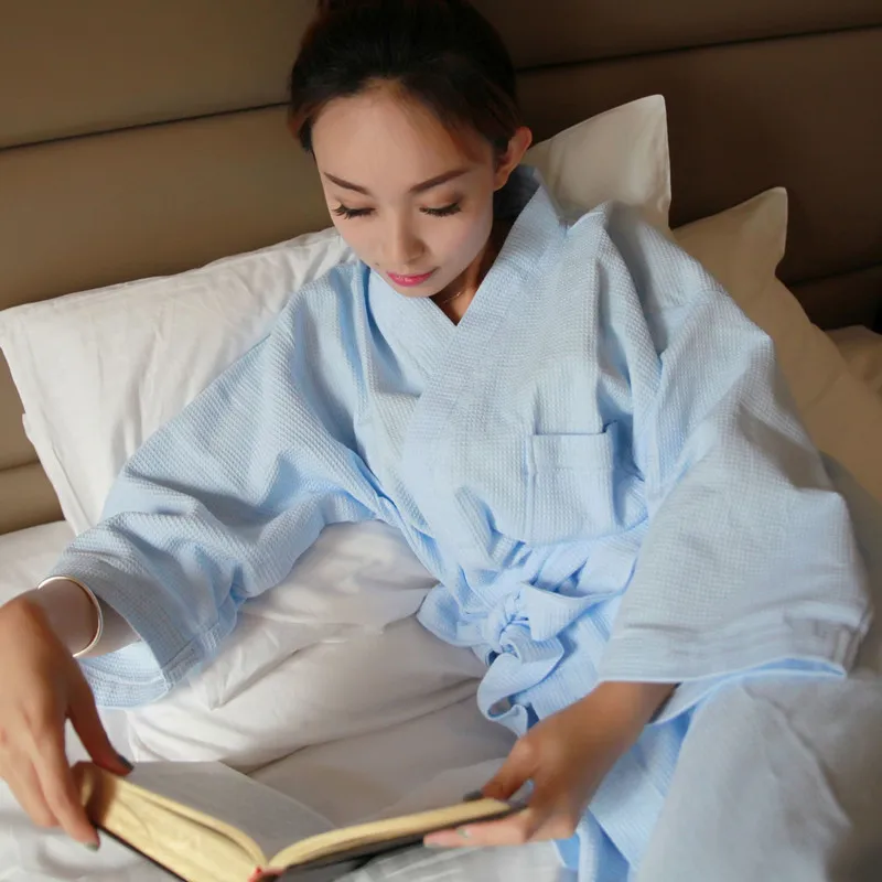female cloth bathrobes plush cotton hotel/spa ba