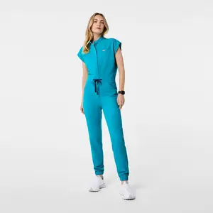 Factory Custom Logo Scrub Jumpsuit Women Sets Nurse Doctor Uniform Stretch Scrubs Sets for Women