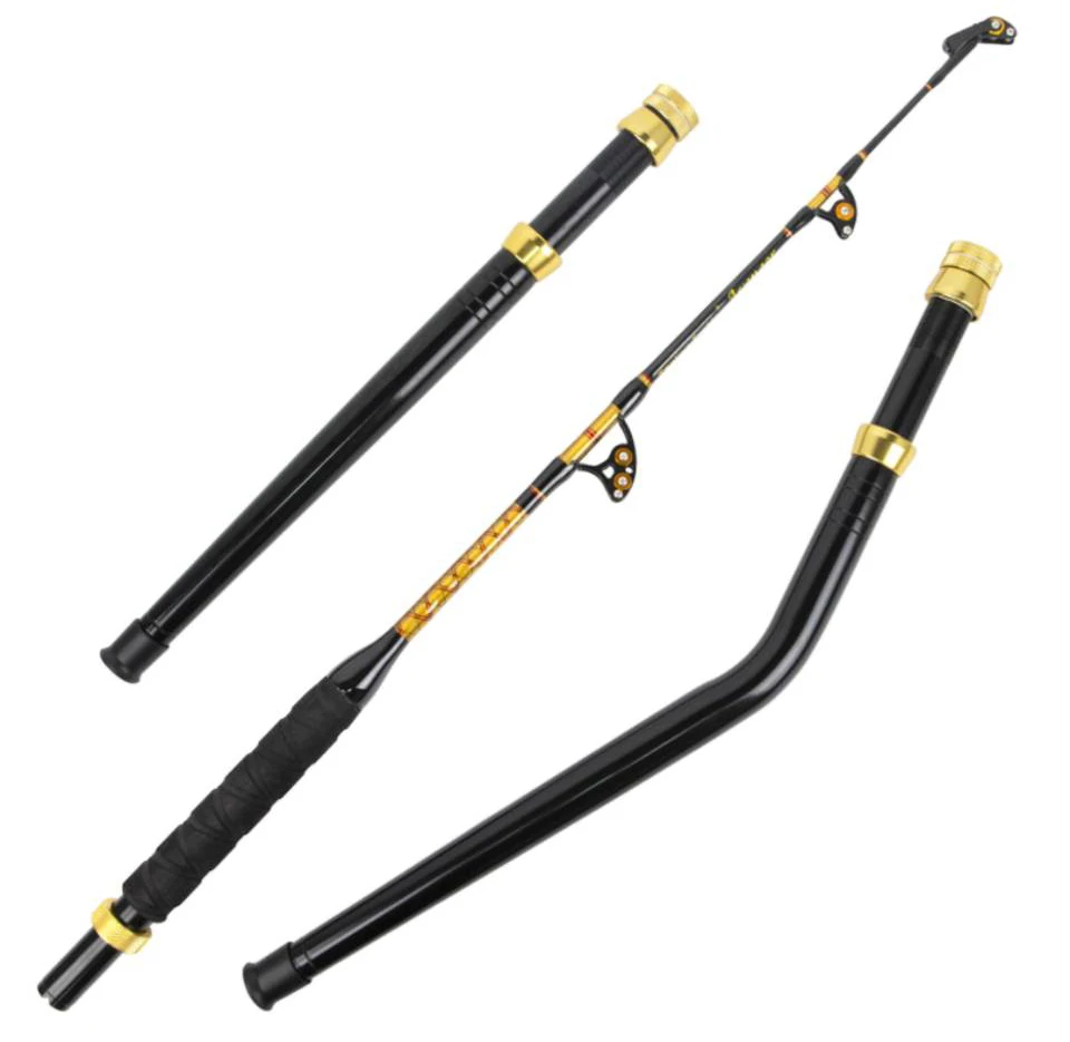 fishing rod bent butt combo Fiblink 2-Piece Saltwater Offshore Trolling Rod fiblink 155 lbs Orjd Alu Bent Butt Roller