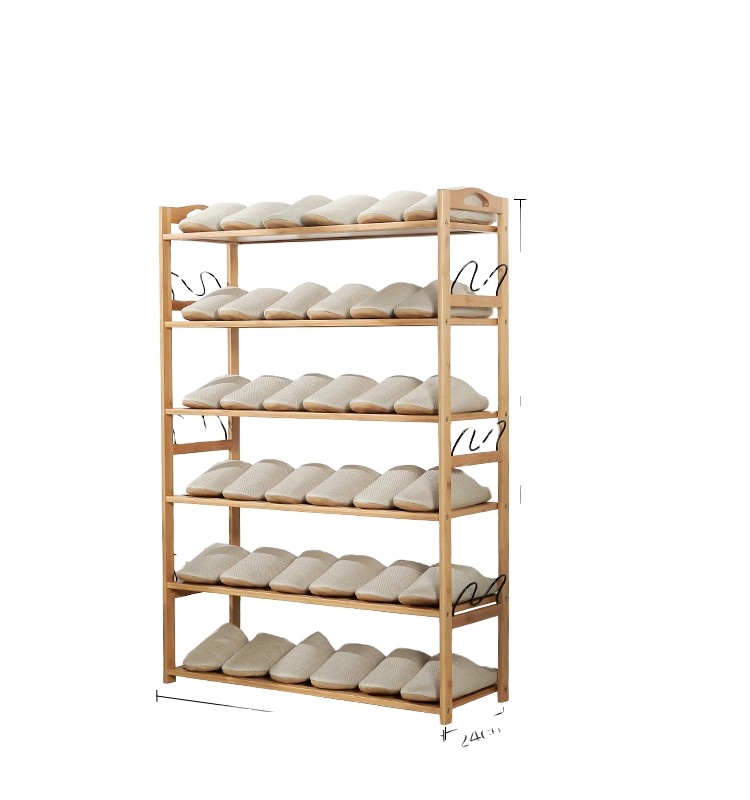 
 Бамбуковая деревянная стойка для обуви, полка для обуви, органайзер для хранения, отдельно стоящая деревянная стойка для обуви  
