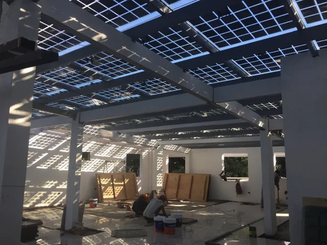 BIPV Solar Module Glass Transparent Hjt Bipv Roof Pole Solar Panel for Window Roof