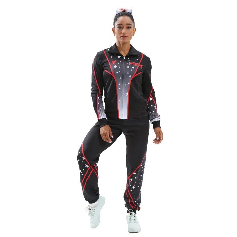 Latest Custom Training Cheerleading Warm Up Jacket And Pants Buy