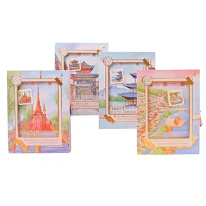 2026 Custom Factory Mini Cute Souvenir Gift Box Cartoon Travel Journal Diary with Lock for Girl