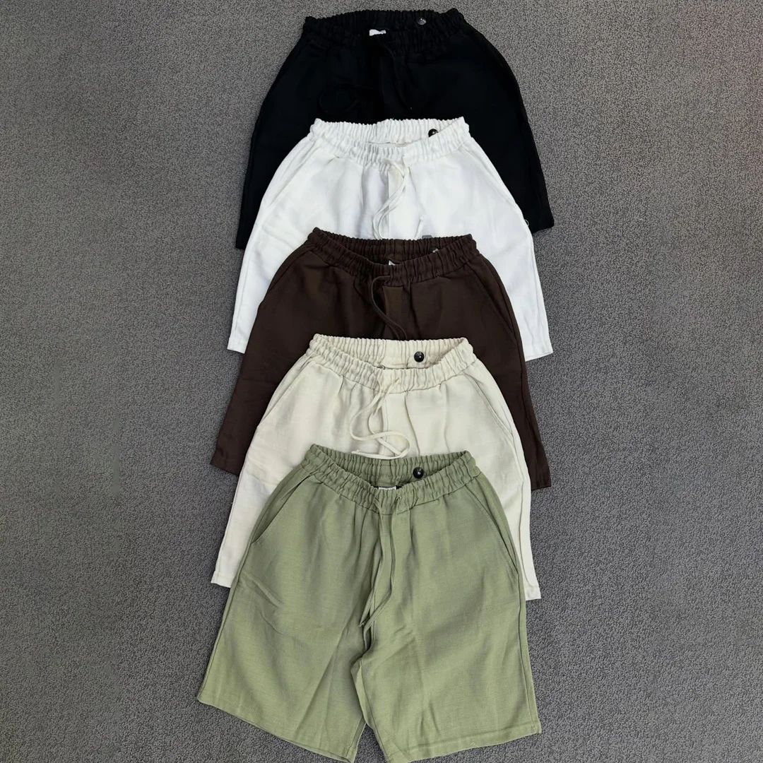 Męskie luźne spodenki streetwear z 100% bawełny, letnie spodenki typu Bermuda na co dzień, niestandardowy nadruk DTG / haft / kryształki hotfix – wiele opcji