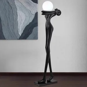 Creative Home Design Humanoid Art Sculpture Floor Light Hotel Lobby Living Room Large Decoration Standing Floor Lamps