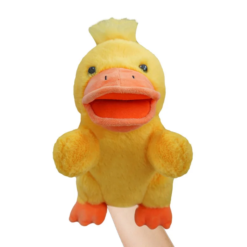Animal Hand Puppets with Open Movable Mouth Beautiful Plush Hand Puppet Stuffed Toy Animal Hand Puppet Toy for Children