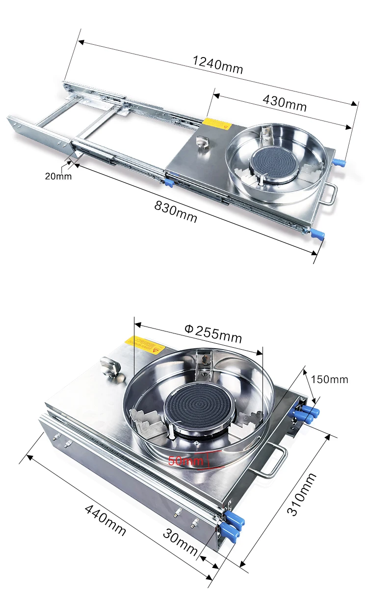 Rv Pullout Sink 304 Stainless Steel Electric Pulse Ignition Gas Stove