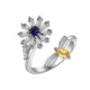 White gold color Blue Diamond