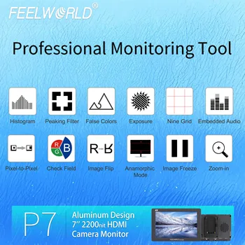 FEELWORLD P7 7-inch Rugged Aluminum Camera Monitor, 2200nits Sunlight Readable, IPS Screen, Factory Direct Sales detail image