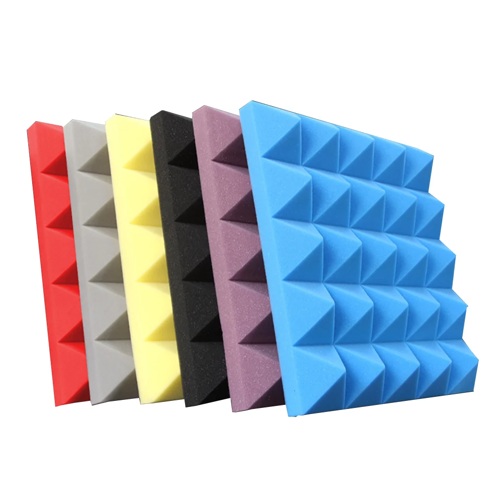 Professional 50 x 50 Pyramid Shape Acoustic Foam Panels 8cm Thick Modern Design Style for Hotel Studios