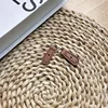 Brown Center-Hole Leather Strap End