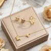 120jx506jm527-butterfly jewelry set