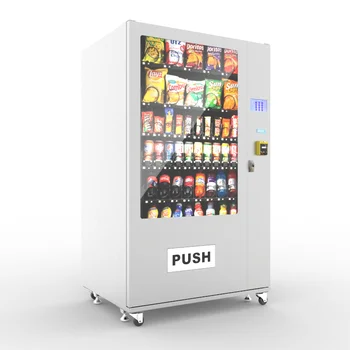 Hot Food Vending Machine School Park Note Card Payment Snack Machines Beverage Vending Machine For Sale