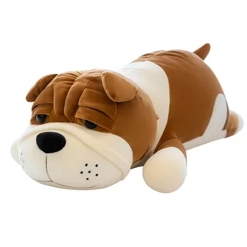 New shar Pei dog doll throw pillow wholesale simulation puppy plush toys children's gift sleeping pillow